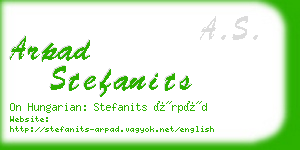 arpad stefanits business card